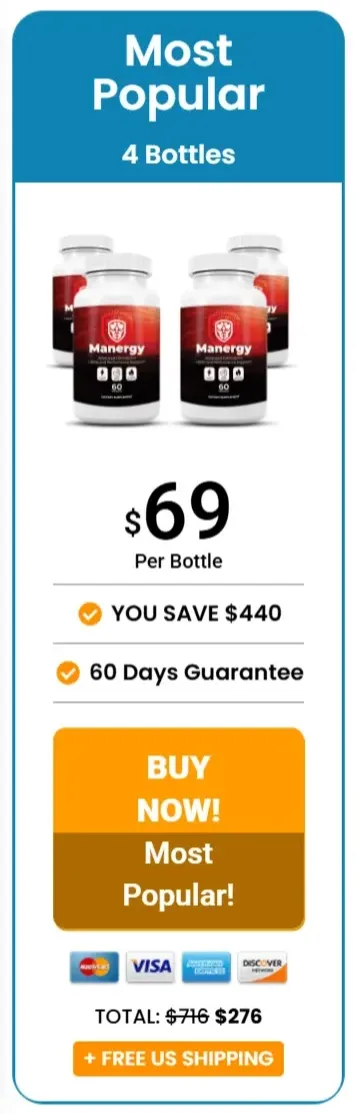 Manergy 4 bottle bundle 120 day supply best value offer