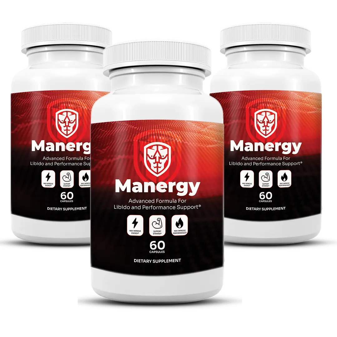 Manergy male enhancement gummies bottle side angle